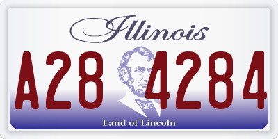 IL license plate A284284