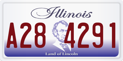 IL license plate A284291