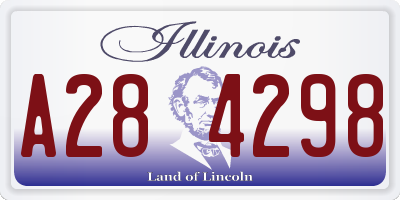 IL license plate A284298