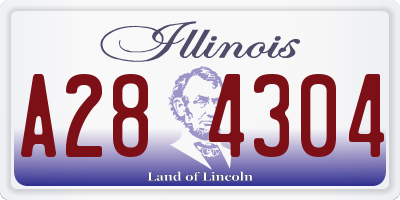 IL license plate A284304