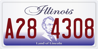IL license plate A284308