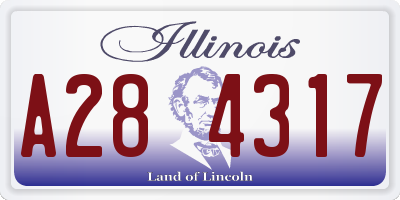 IL license plate A284317