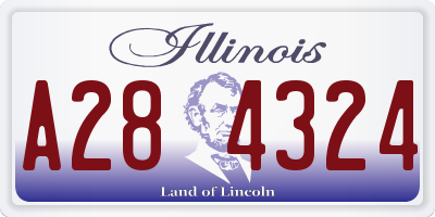 IL license plate A284324