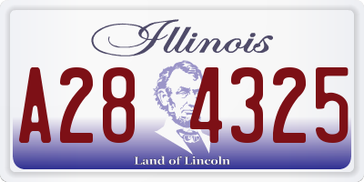 IL license plate A284325