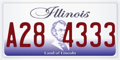IL license plate A284333