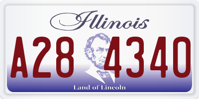 IL license plate A284340