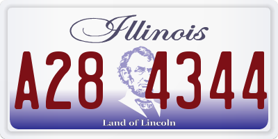 IL license plate A284344