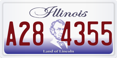 IL license plate A284355