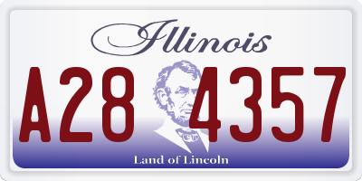 IL license plate A284357