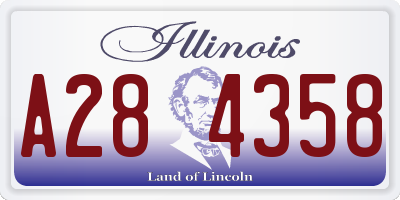 IL license plate A284358