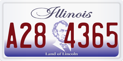 IL license plate A284365