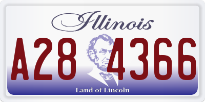 IL license plate A284366