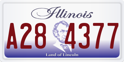 IL license plate A284377