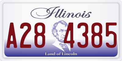 IL license plate A284385