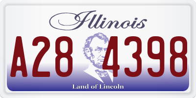 IL license plate A284398