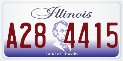IL license plate A284415