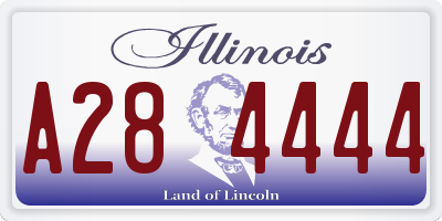 IL license plate A284444