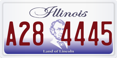 IL license plate A284445