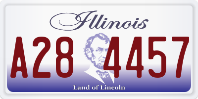 IL license plate A284457