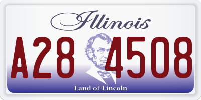 IL license plate A284508