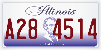 IL license plate A284514