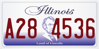 IL license plate A284536