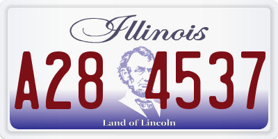 IL license plate A284537