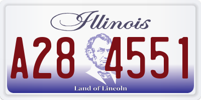 IL license plate A284551