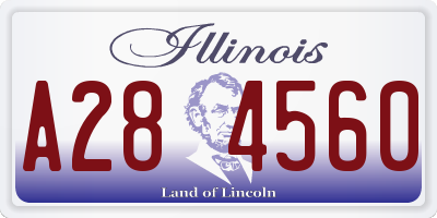 IL license plate A284560