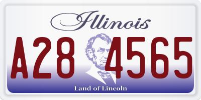 IL license plate A284565