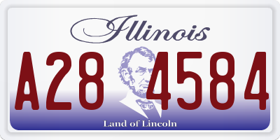 IL license plate A284584