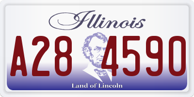 IL license plate A284590