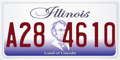 IL license plate A284610