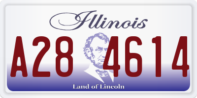 IL license plate A284614