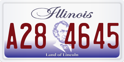 IL license plate A284645