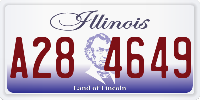 IL license plate A284649