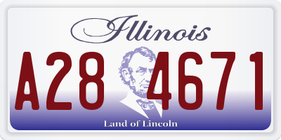 IL license plate A284671