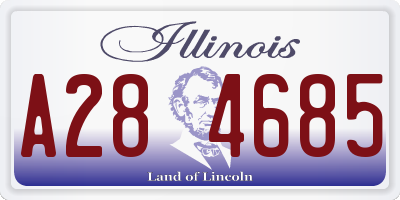 IL license plate A284685