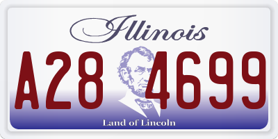 IL license plate A284699