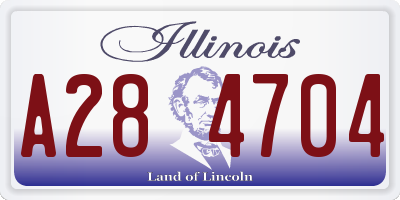IL license plate A284704