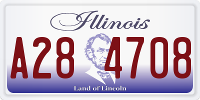 IL license plate A284708