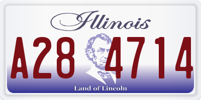 IL license plate A284714