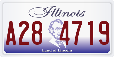 IL license plate A284719