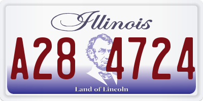 IL license plate A284724