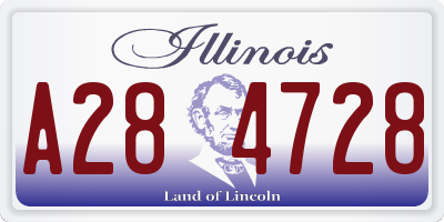 IL license plate A284728