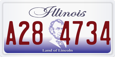 IL license plate A284734