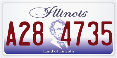 IL license plate A284735