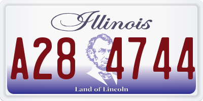 IL license plate A284744