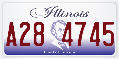 IL license plate A284745