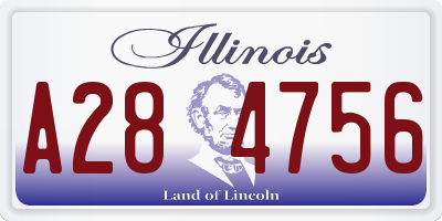 IL license plate A284756